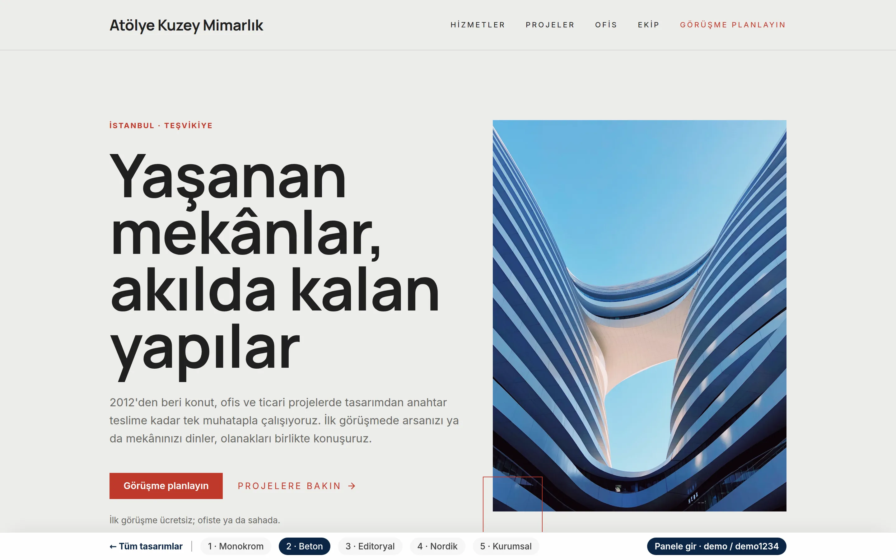 Tasarım 2 — Beton