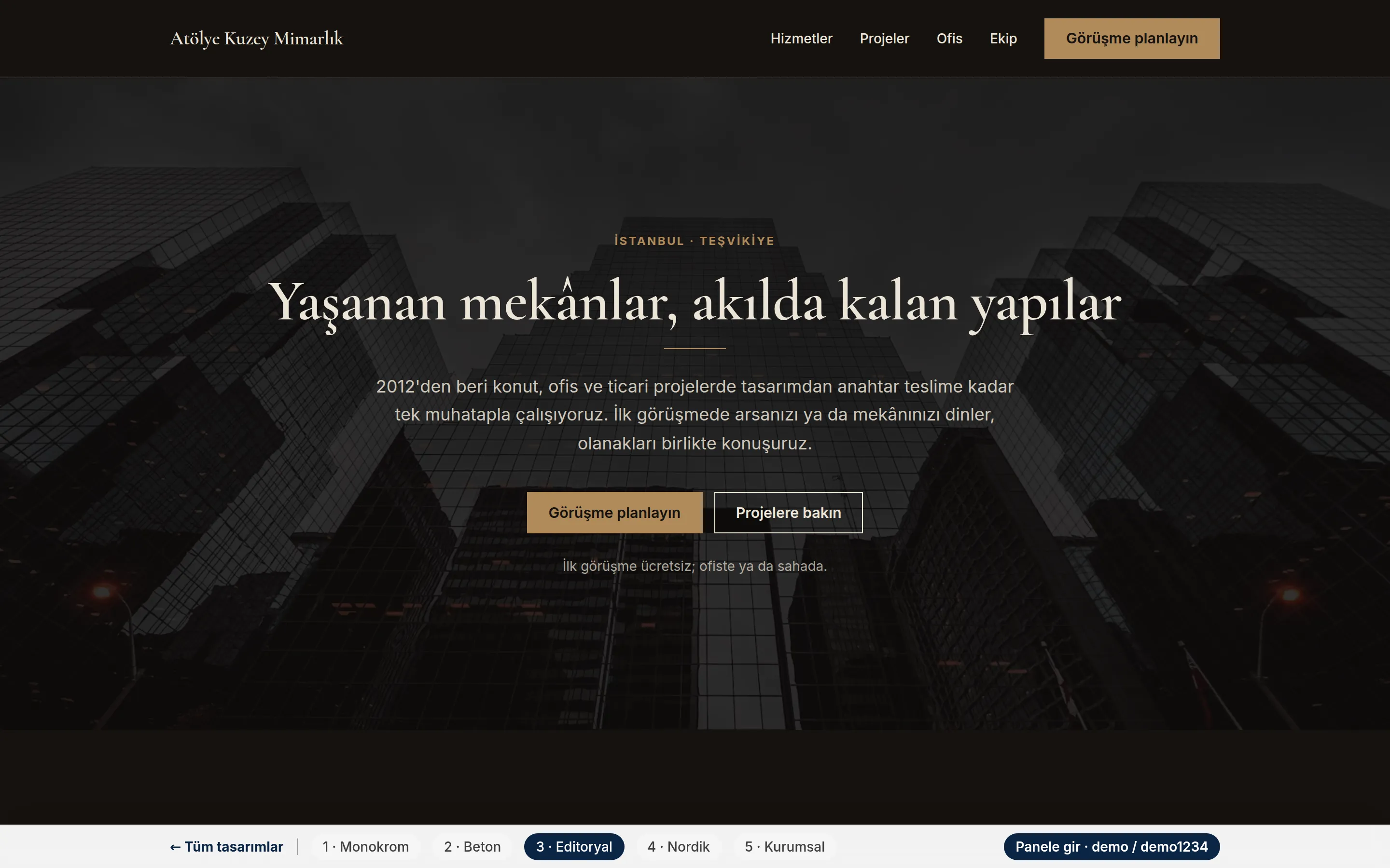 Tasarım 3 — Editoryal
