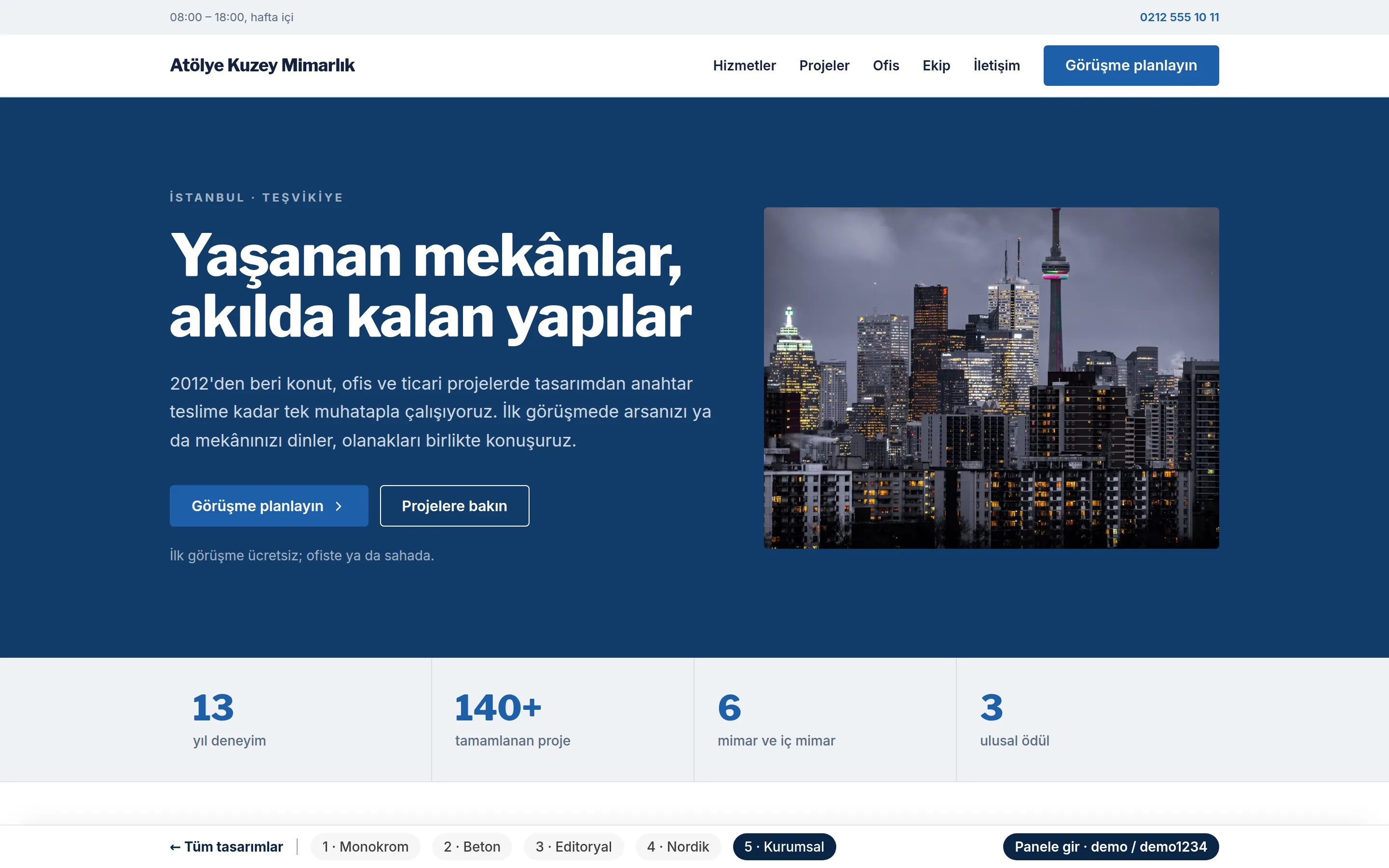 Tasarım 5 — Kurumsal